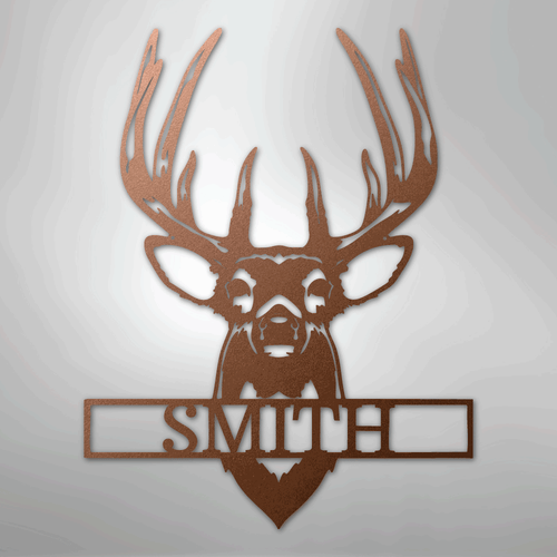 Buck Mount Monogram - Steel Sign