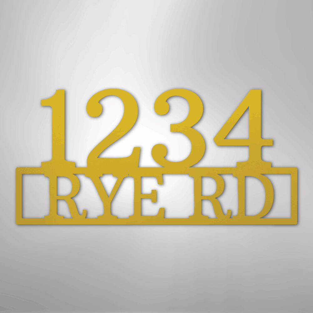 Address - Steel Sign