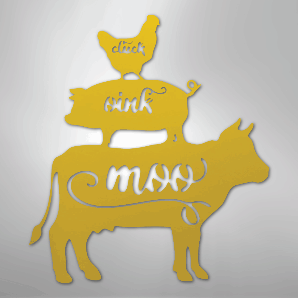 Farm Animals - Steel Sign