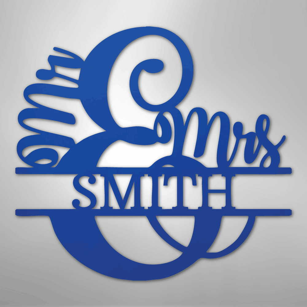 New Couples Monogram - Steel Sign