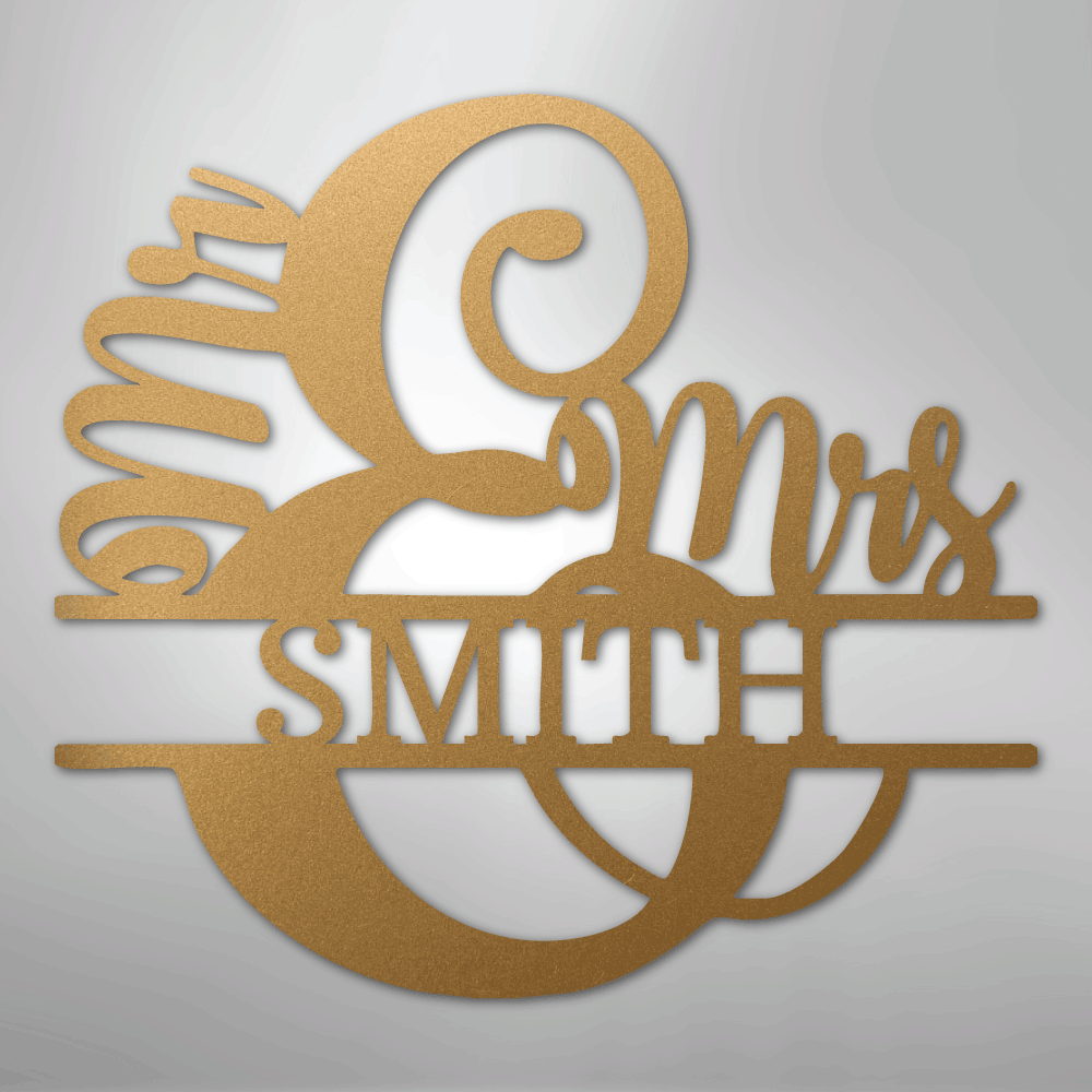 New Couples Monogram - Steel Sign