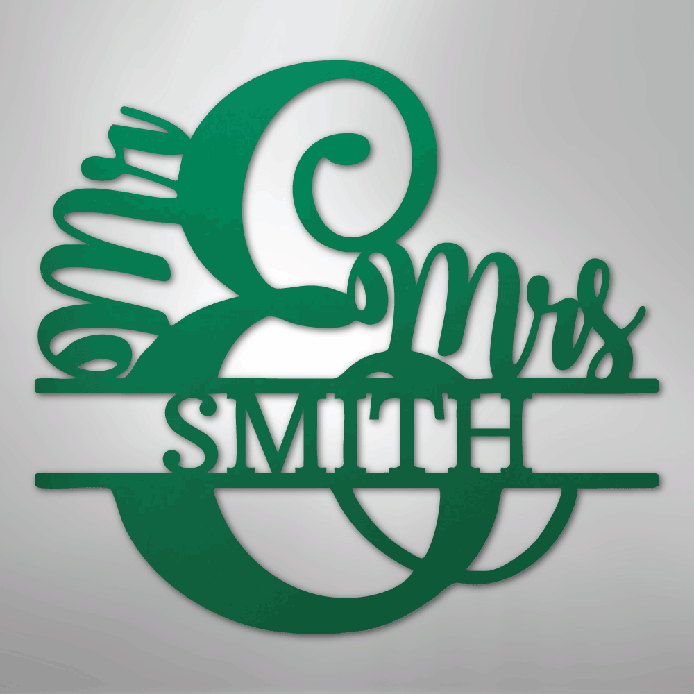 New Couples Monogram - Steel Sign