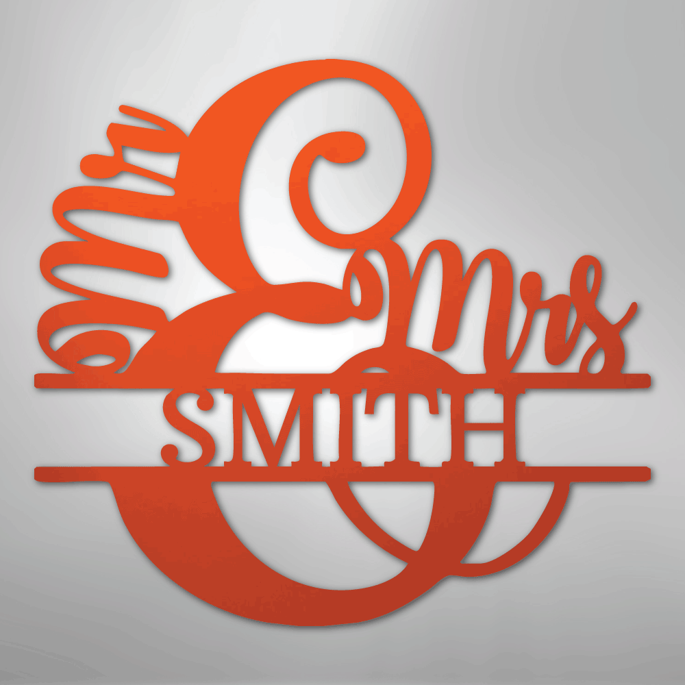 New Couples Monogram - Steel Sign