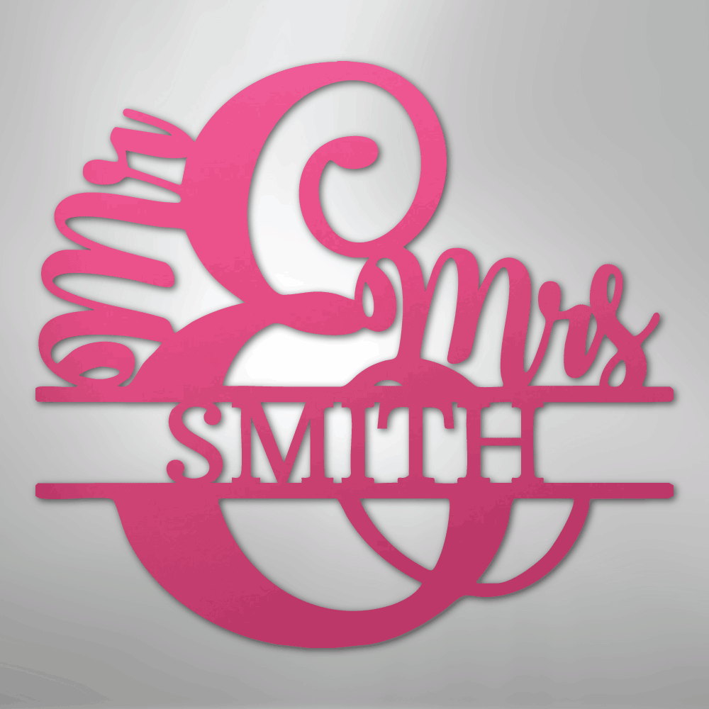 New Couples Monogram - Steel Sign