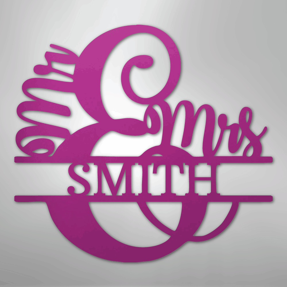 New Couples Monogram - Steel Sign
