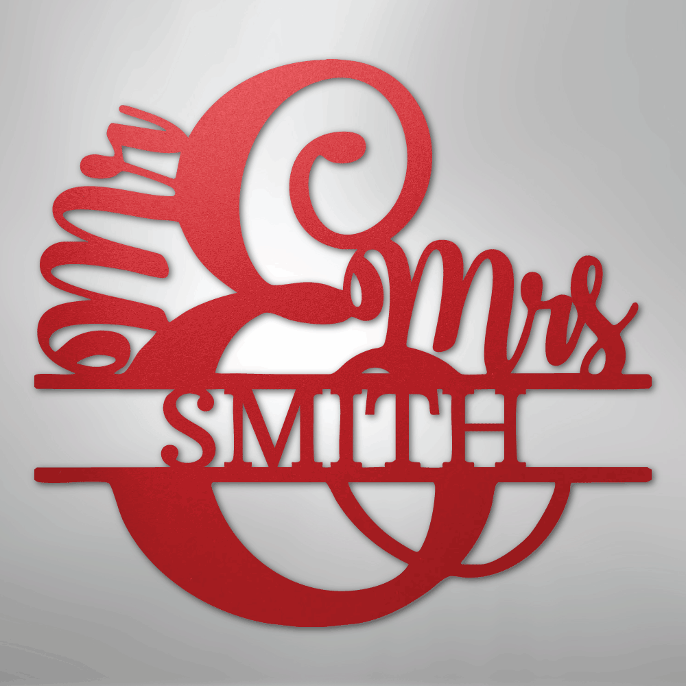 New Couples Monogram - Steel Sign