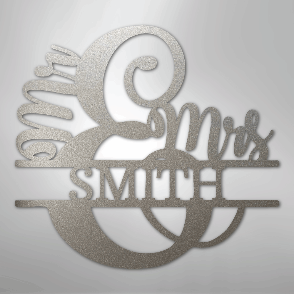New Couples Monogram - Steel Sign