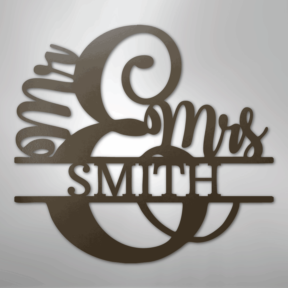 New Couples Monogram - Steel Sign