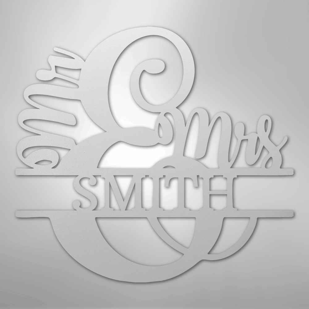 New Couples Monogram - Steel Sign