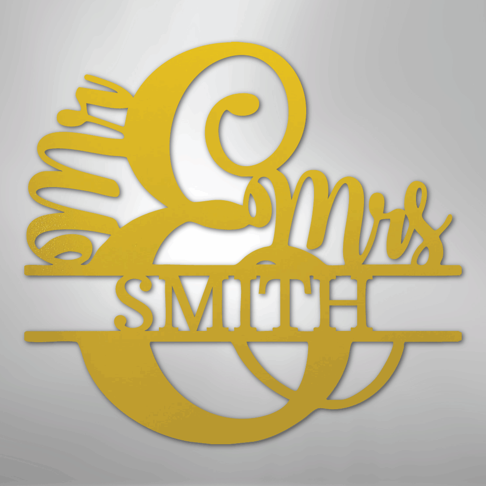 New Couples Monogram - Steel Sign