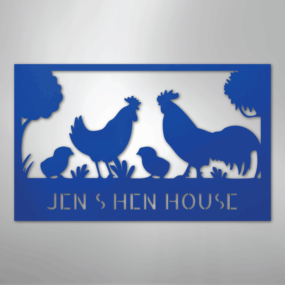 Hen House Monogram - Steel Sign