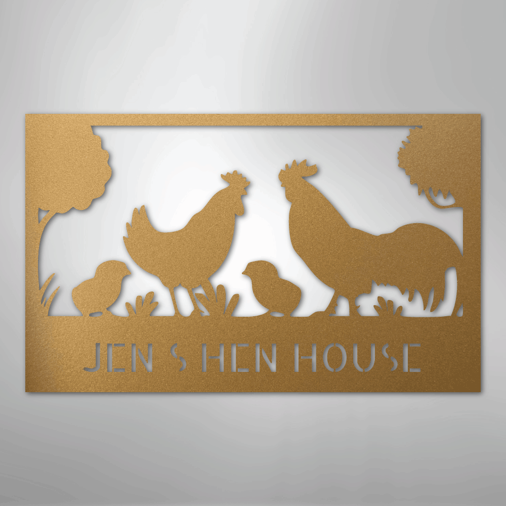 Hen House Monogram - Steel Sign
