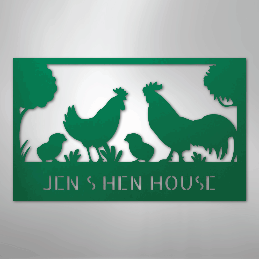 Hen House Monogram - Steel Sign