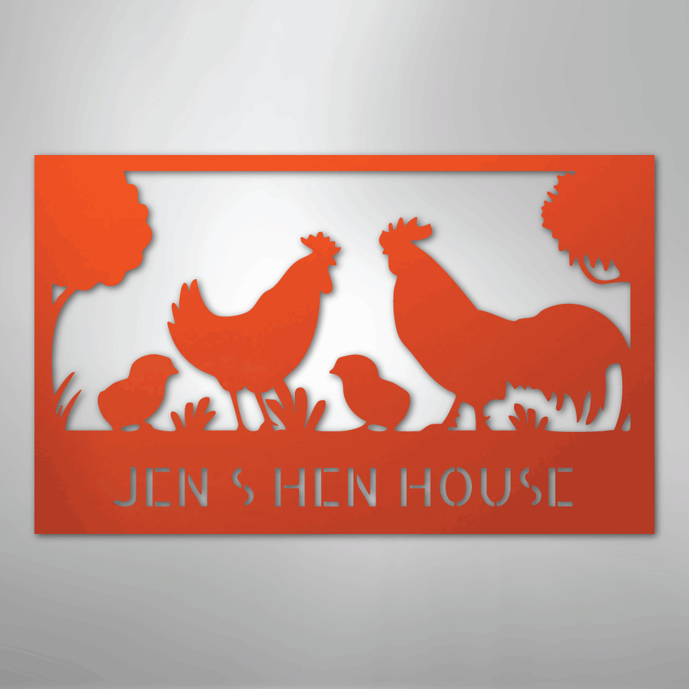 Hen House Monogram - Steel Sign