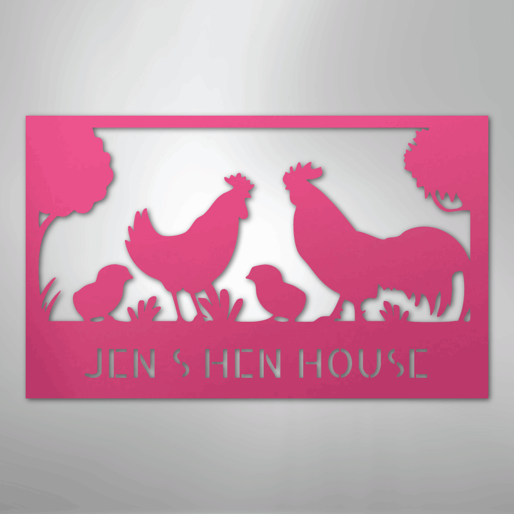 Hen House Monogram - Steel Sign
