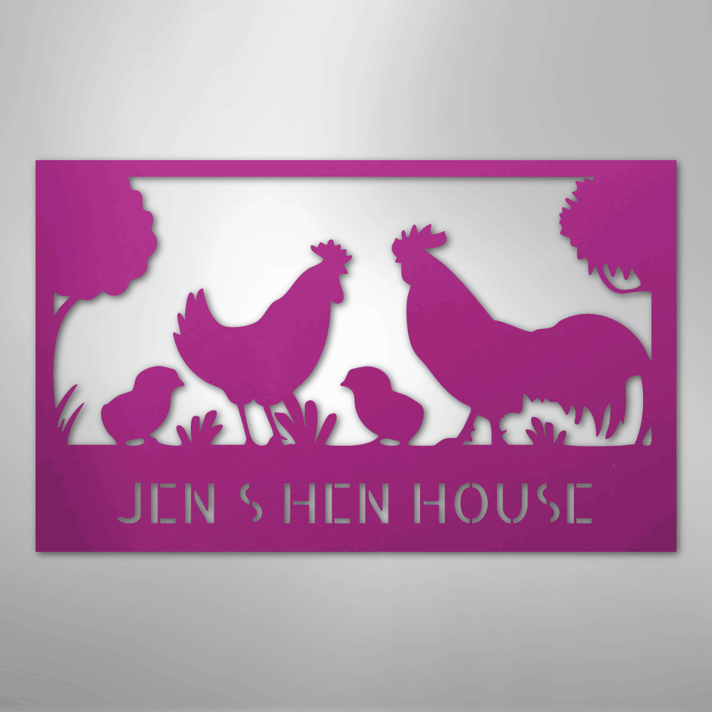 Hen House Monogram - Steel Sign