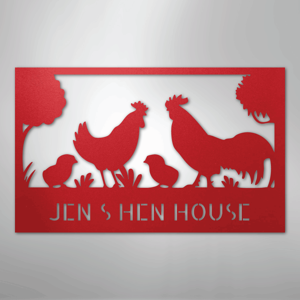Hen House Monogram - Steel Sign