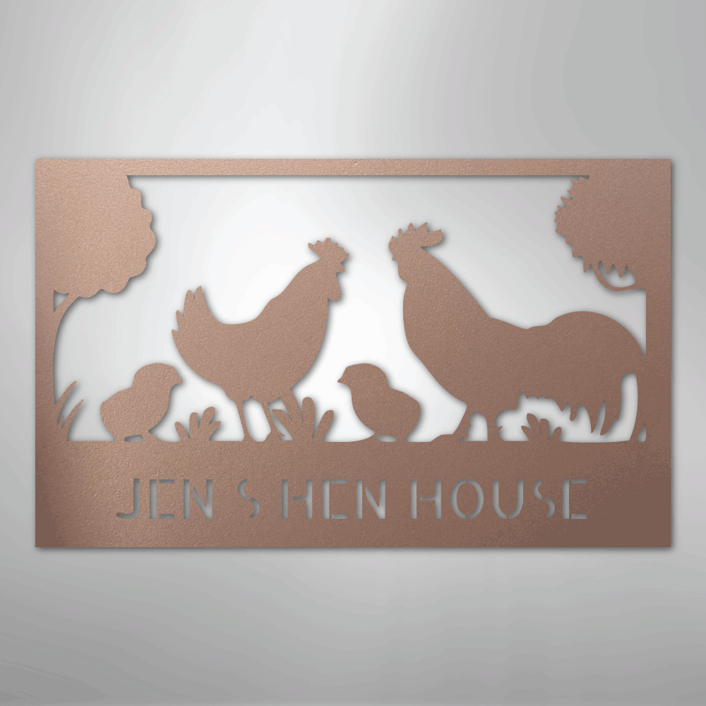 Hen House Monogram - Steel Sign