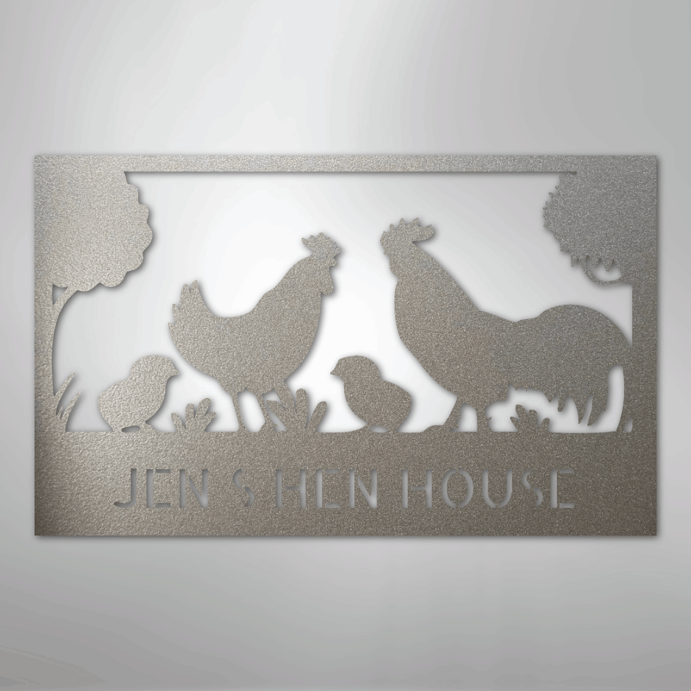 Hen House Monogram - Steel Sign