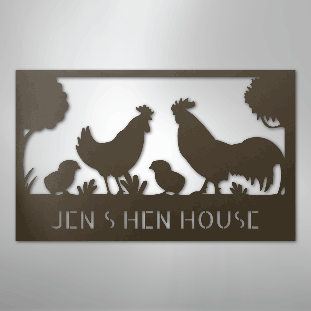 Hen House Monogram - Steel Sign