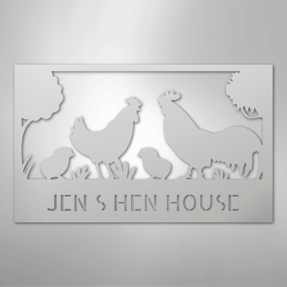 Hen House Monogram - Steel Sign