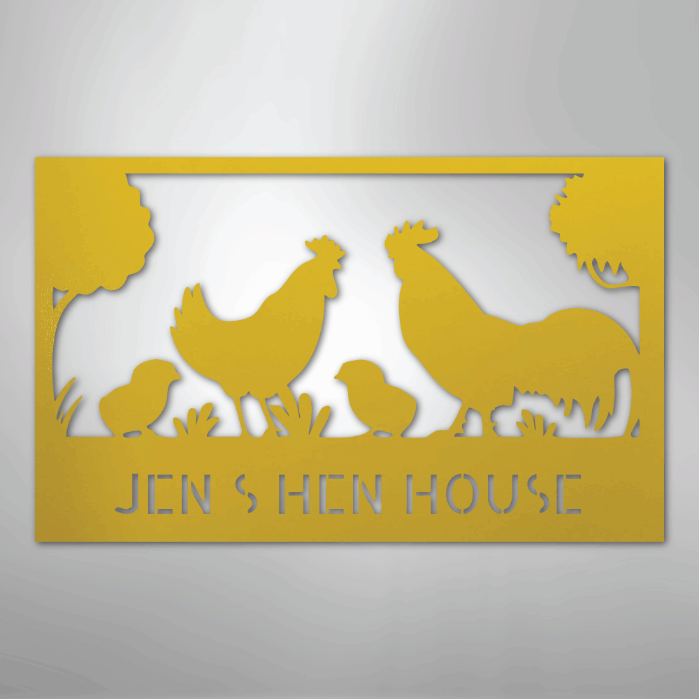 Hen House Monogram - Steel Sign
