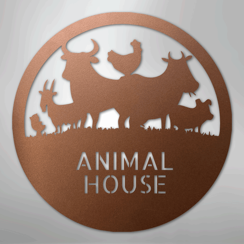 Animal House Monogram - Steel Sign