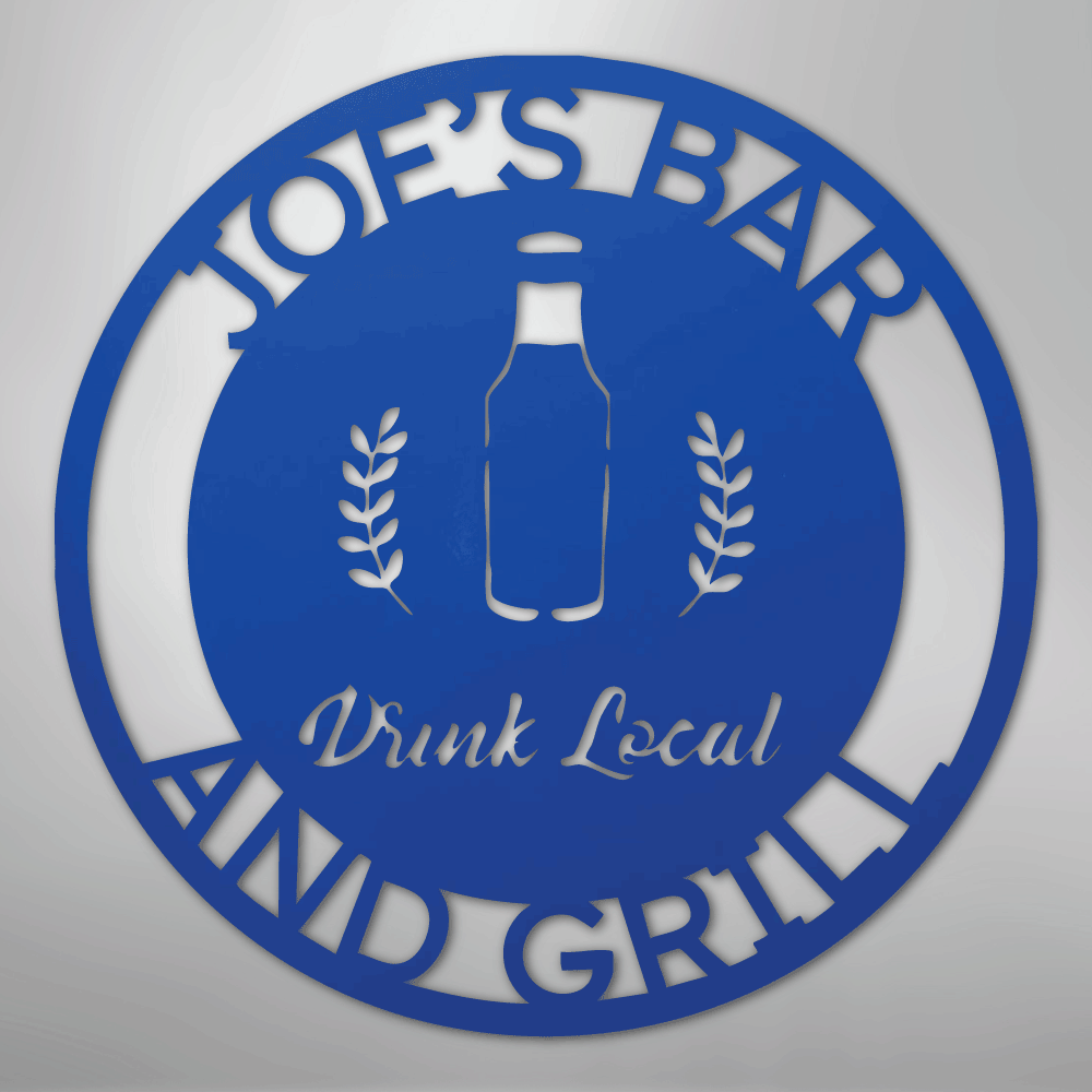 Drink Local Monogram - Steel Sign