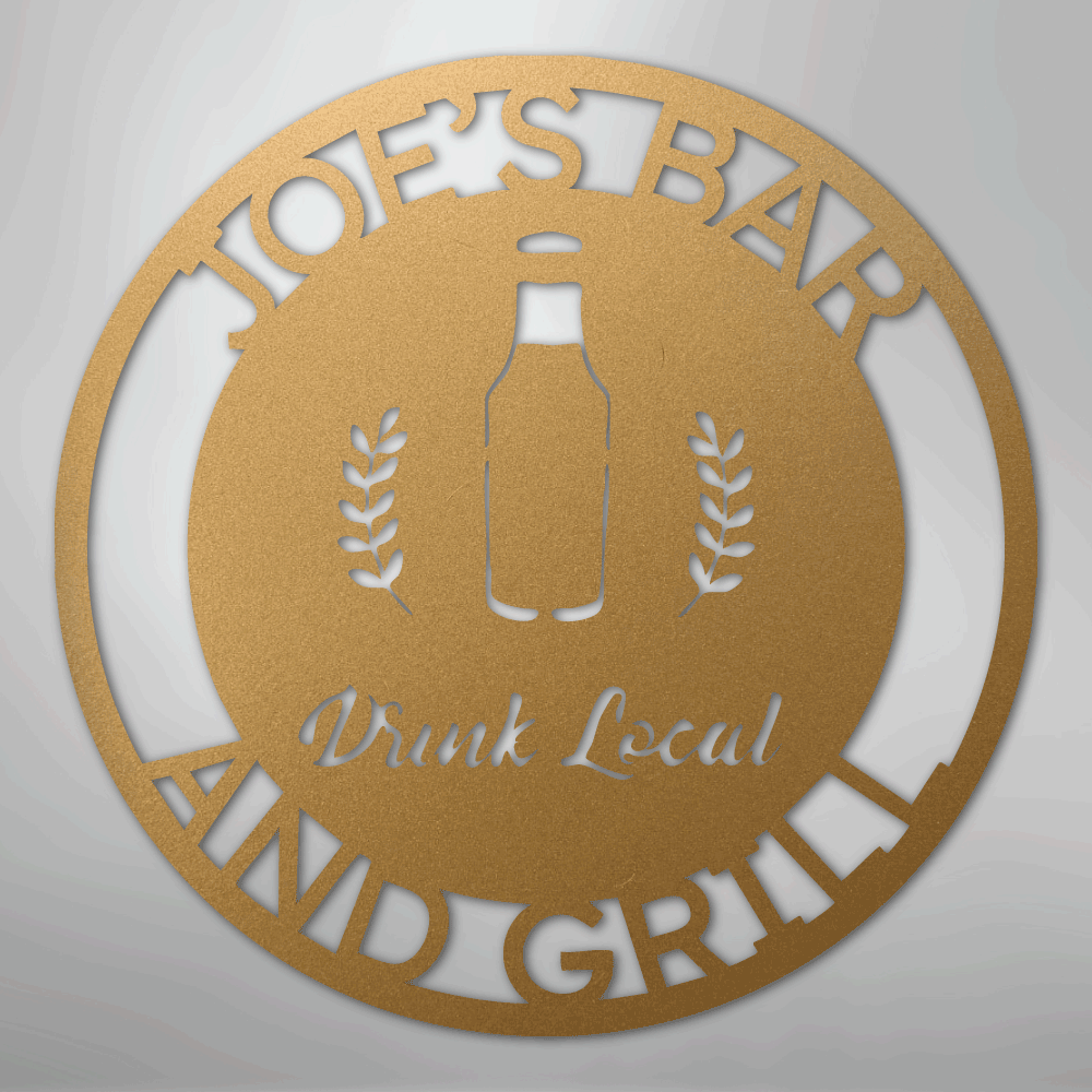 Drink Local Monogram - Steel Sign