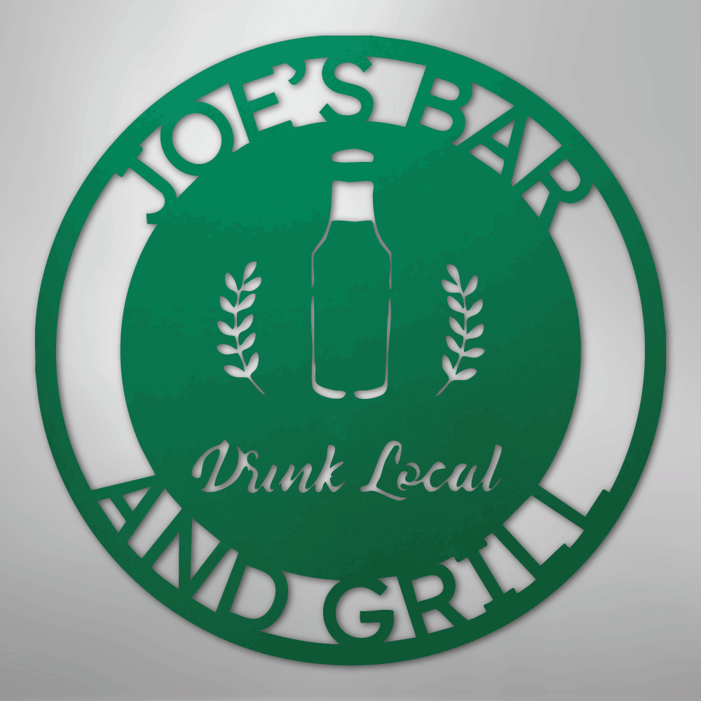 Drink Local Monogram - Steel Sign