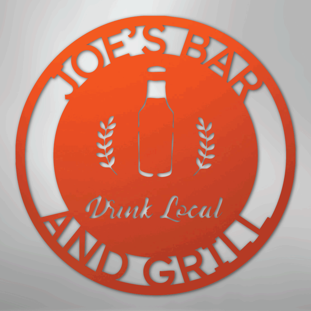 Drink Local Monogram - Steel Sign