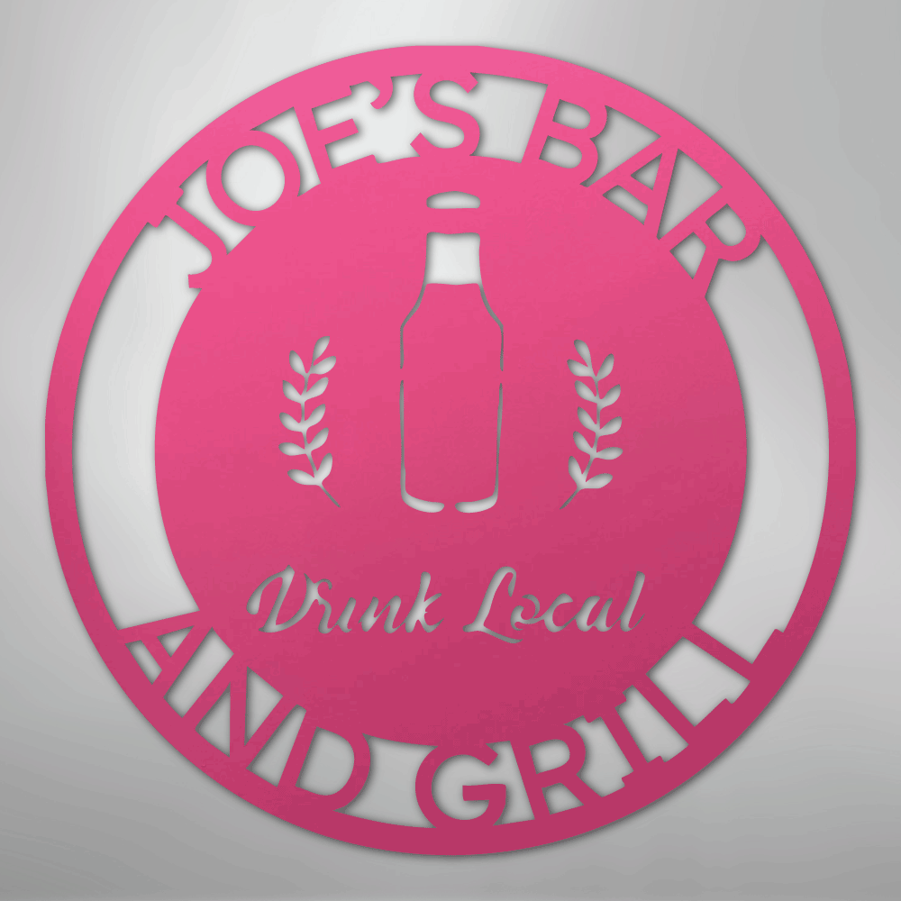 Drink Local Monogram - Steel Sign