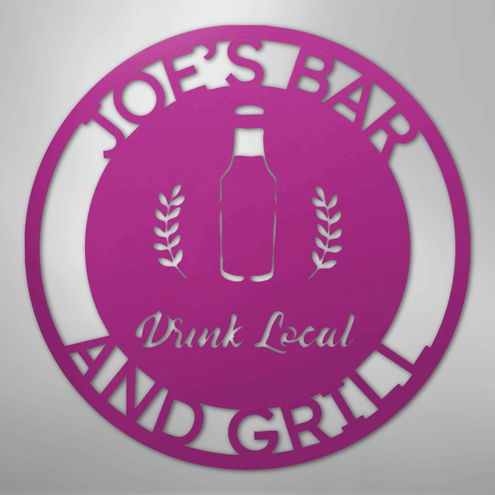 Drink Local Monogram - Steel Sign