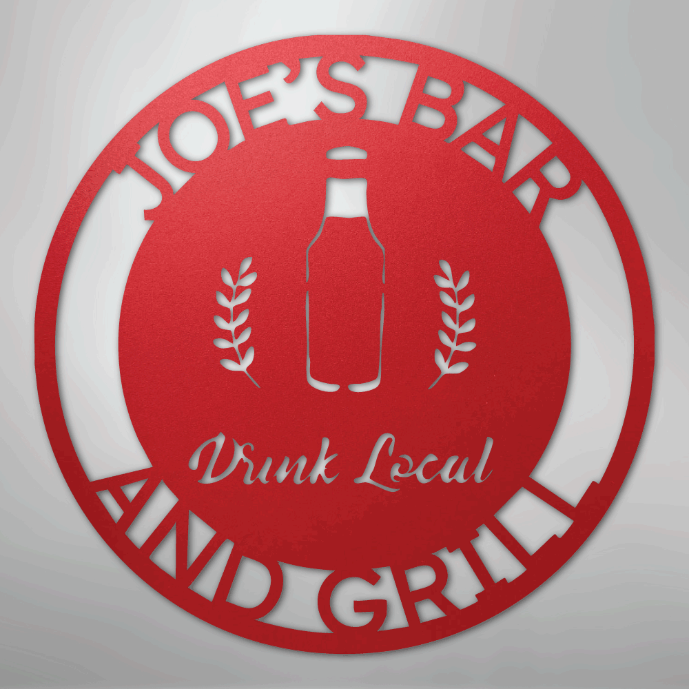 Drink Local Monogram - Steel Sign