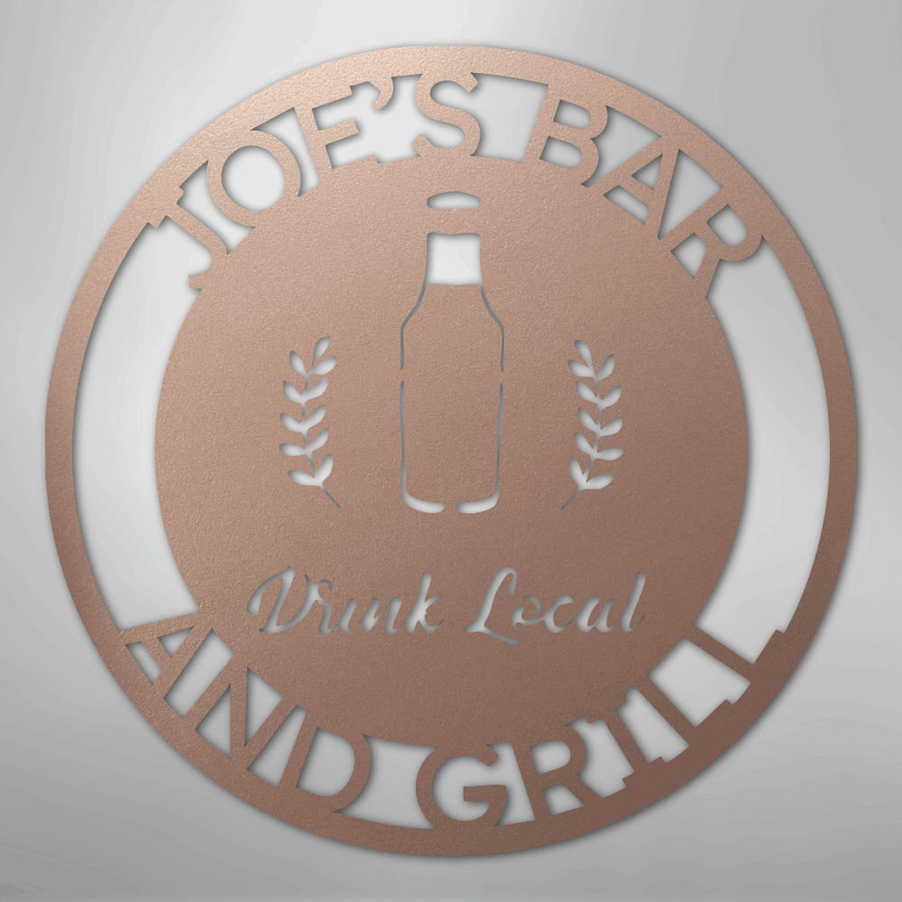 Drink Local Monogram - Steel Sign