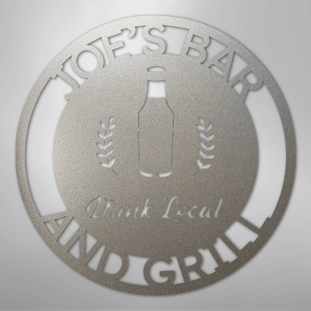 Drink Local Monogram - Steel Sign