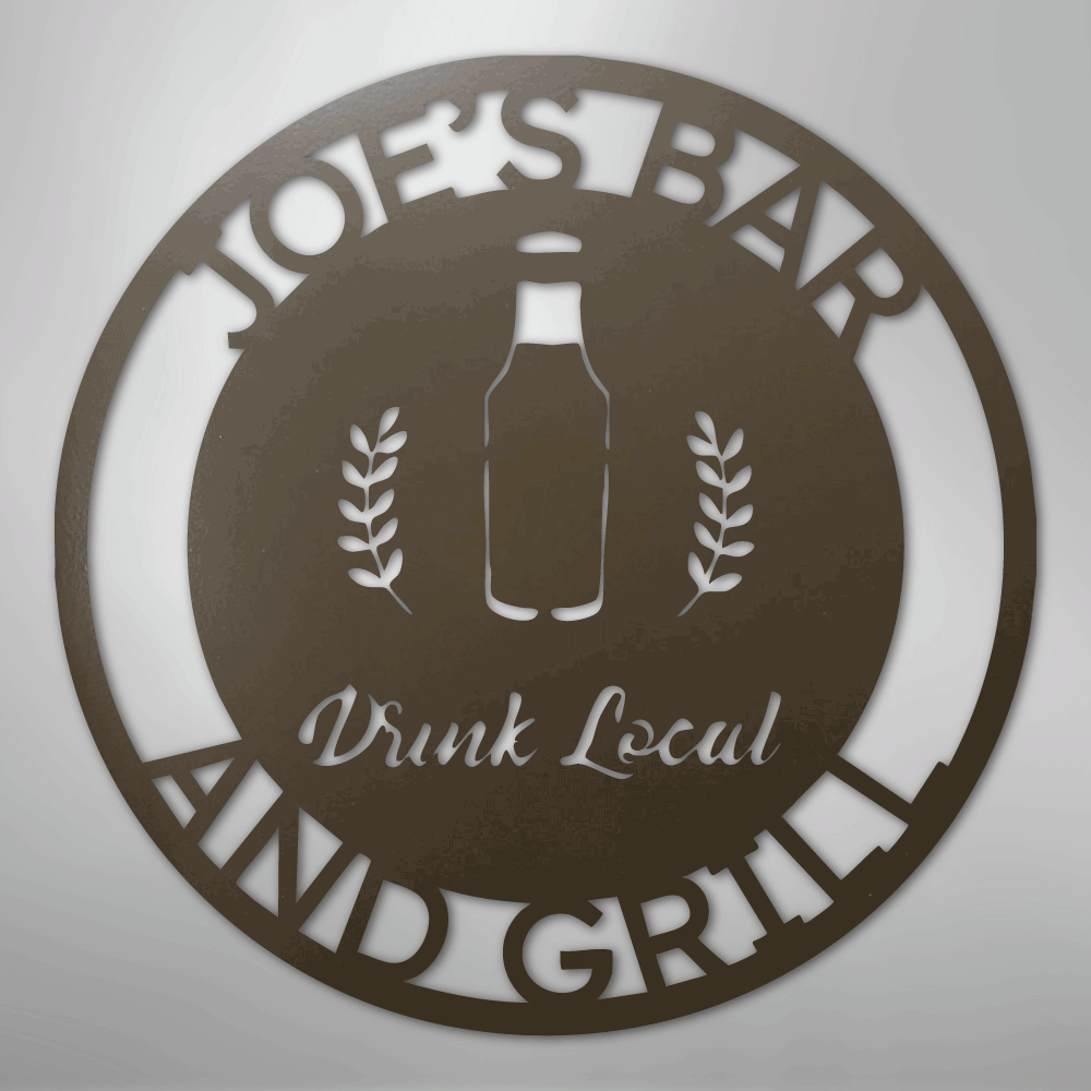 Drink Local Monogram - Steel Sign