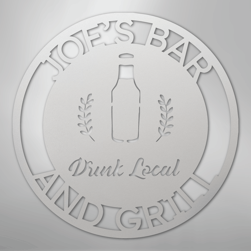 Drink Local Monogram - Steel Sign