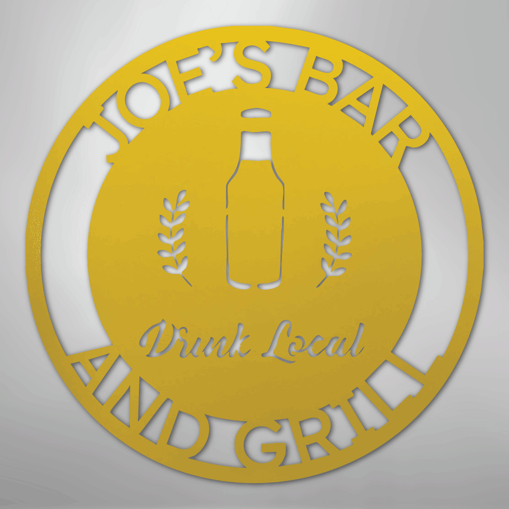 Drink Local Monogram - Steel Sign