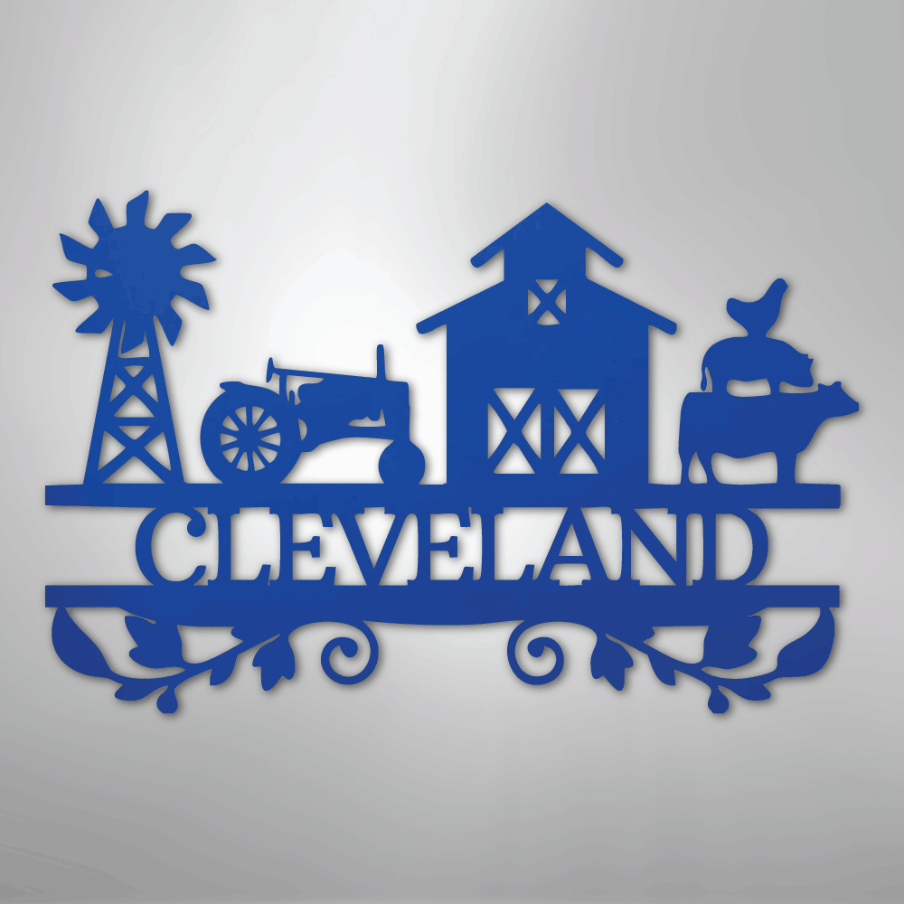 Farm Life Monogram - Steel Sign