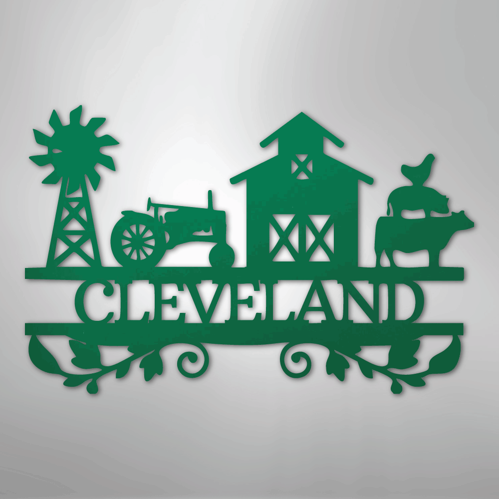 Farm Life Monogram - Steel Sign
