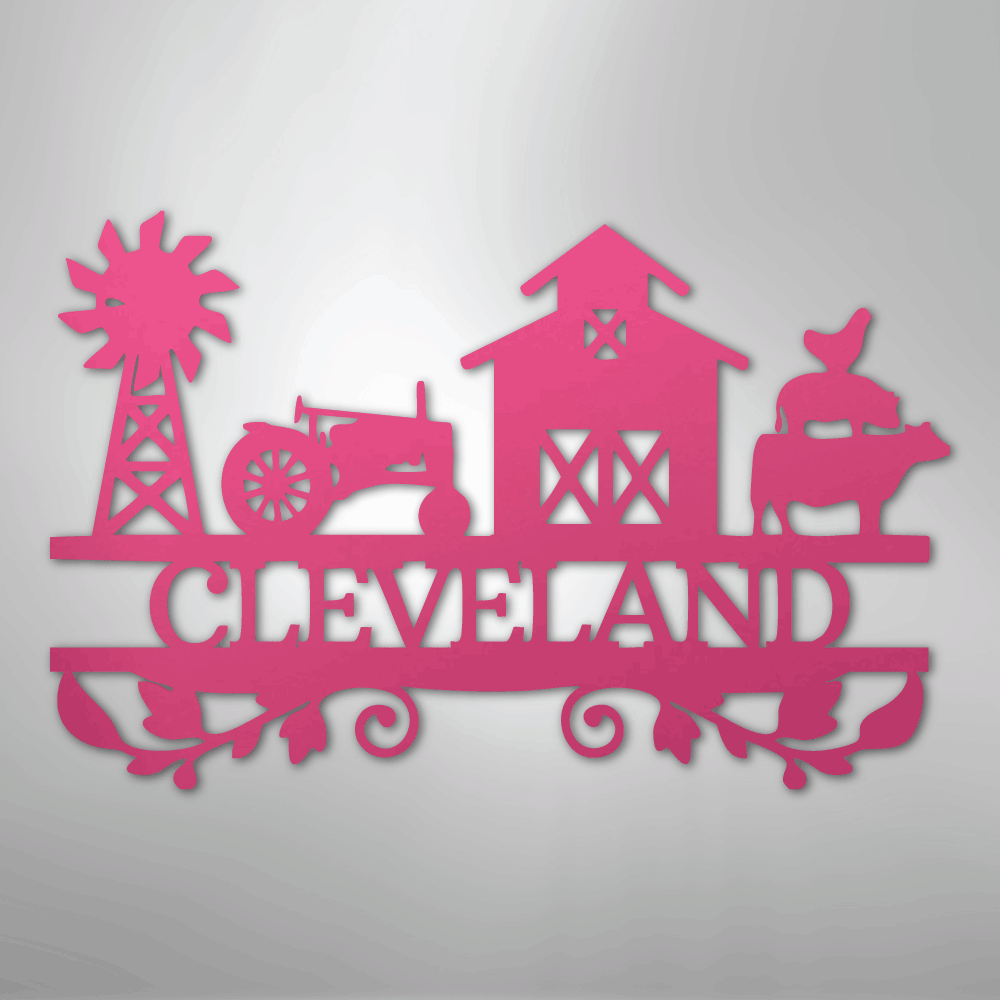 Farm Life Monogram - Steel Sign