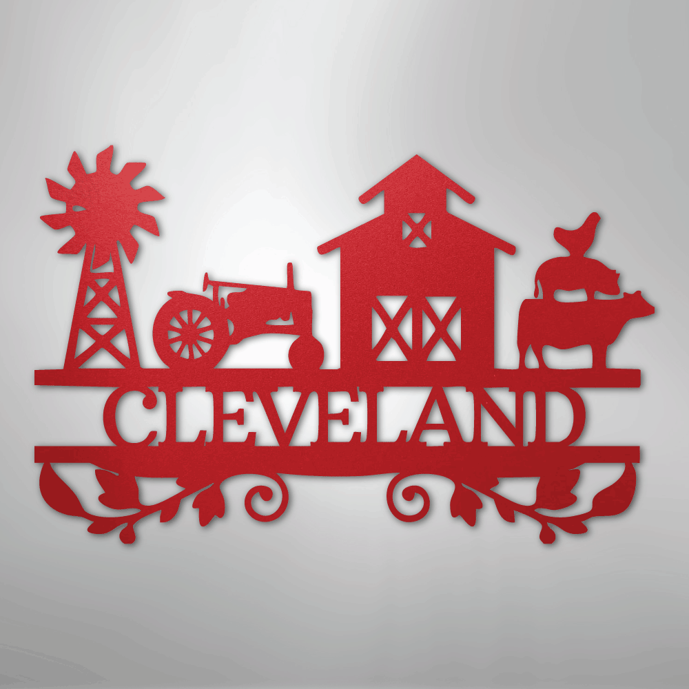 Farm Life Monogram - Steel Sign