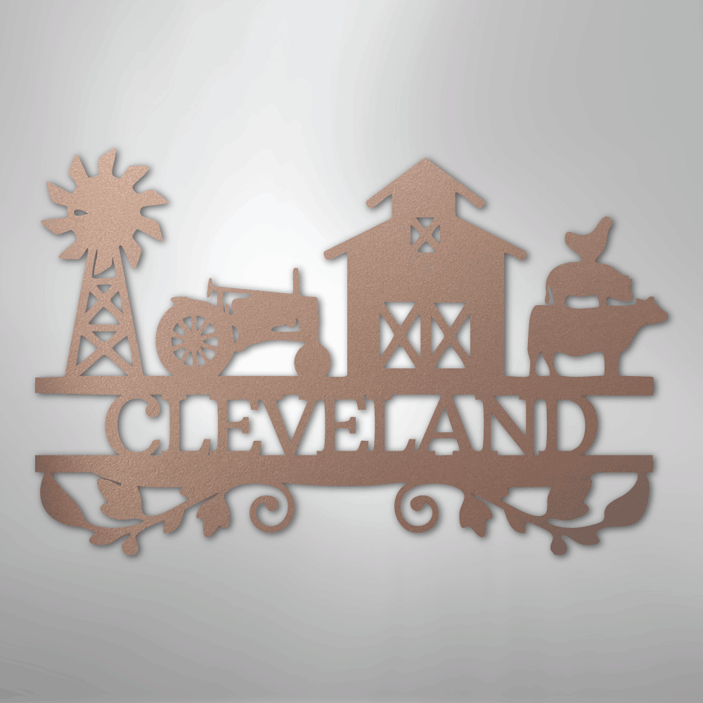 Farm Life Monogram - Steel Sign