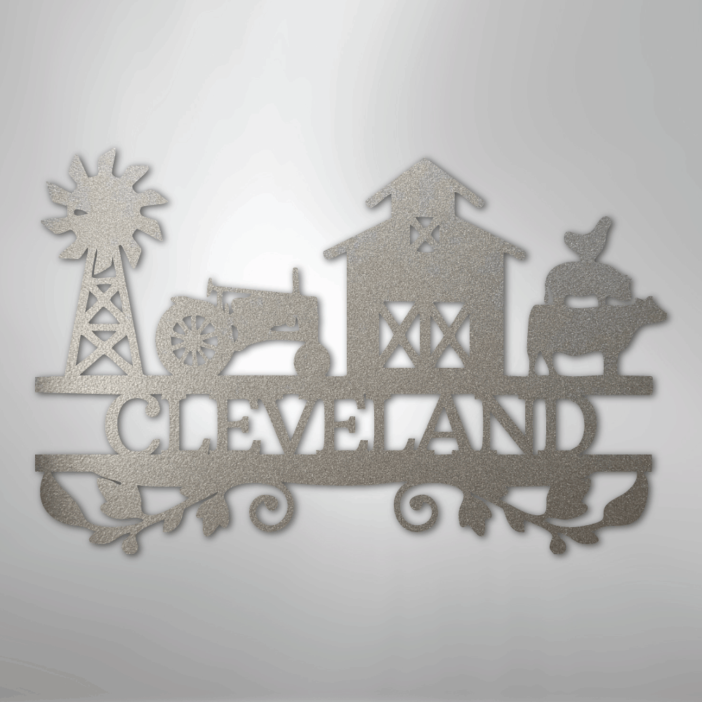 Farm Life Monogram - Steel Sign