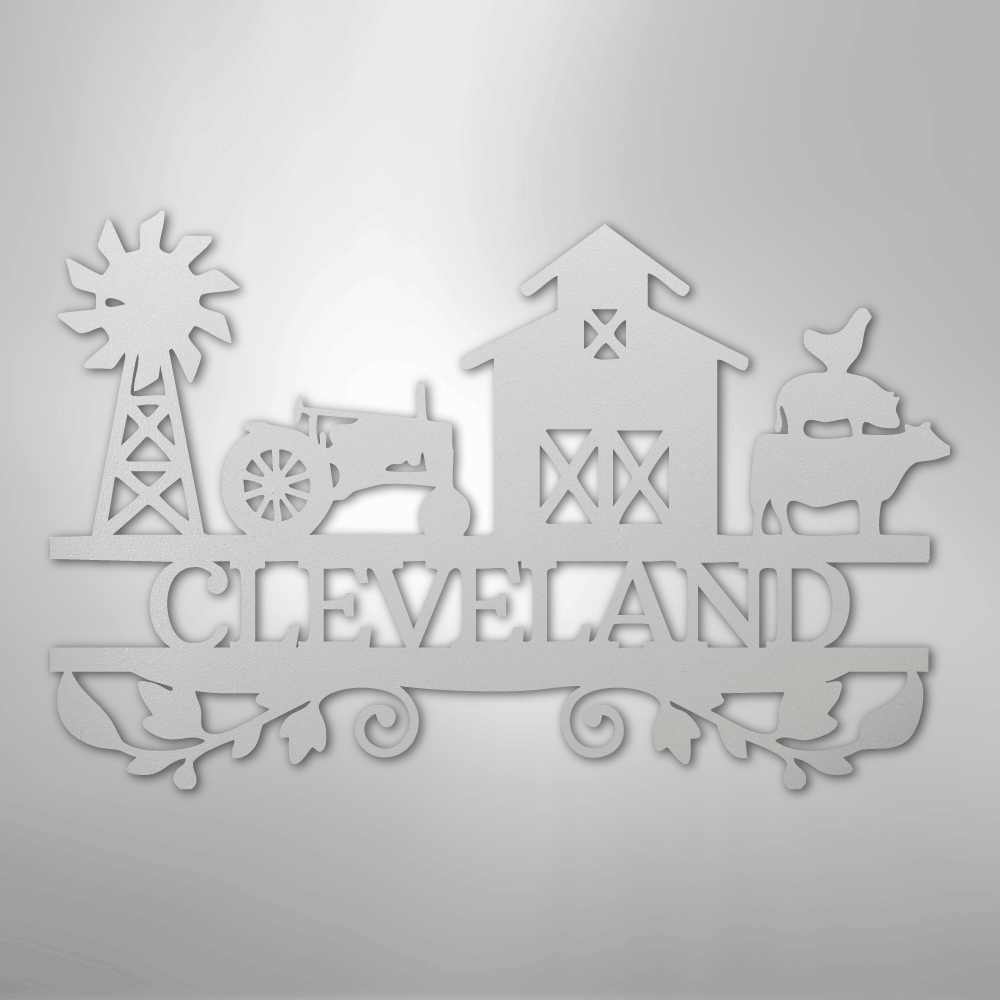 Farm Life Monogram - Steel Sign