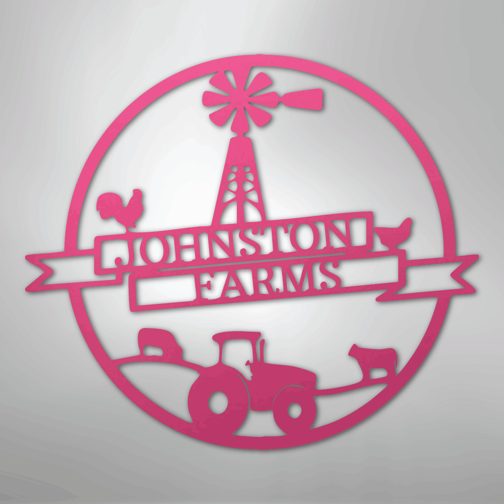 Farm Banner Monogram - Steel Sign