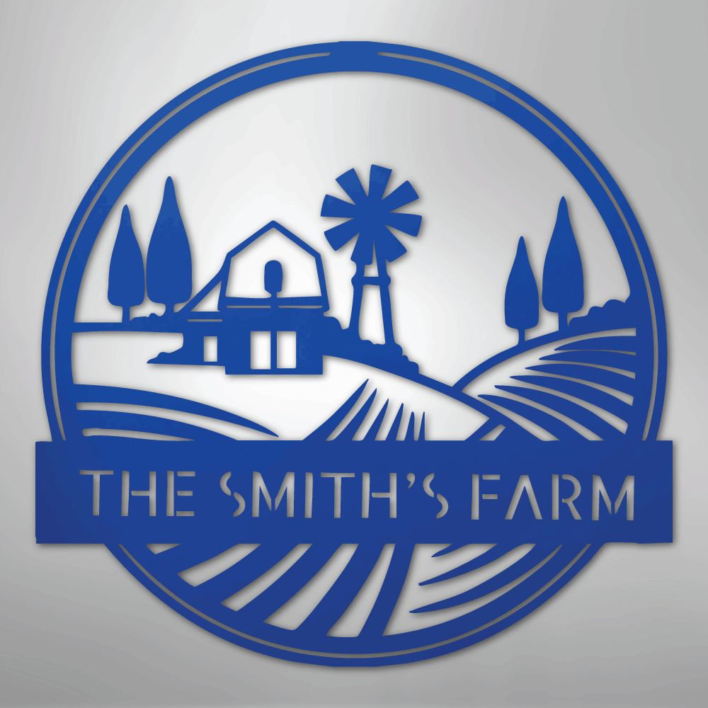 Rolling Fields Monogram - Steel Sign