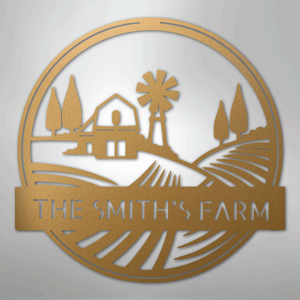 Rolling Fields Monogram - Steel Sign