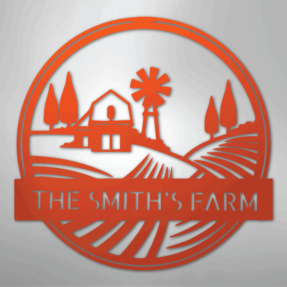 Rolling Fields Monogram - Steel Sign